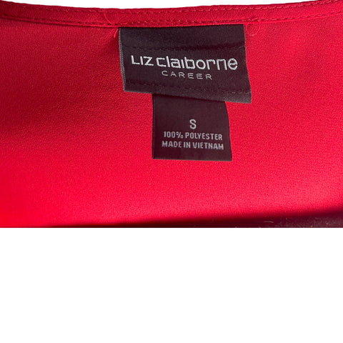 Blusa Liz Claiborne Cuello Pedreria Rojo-Talla S