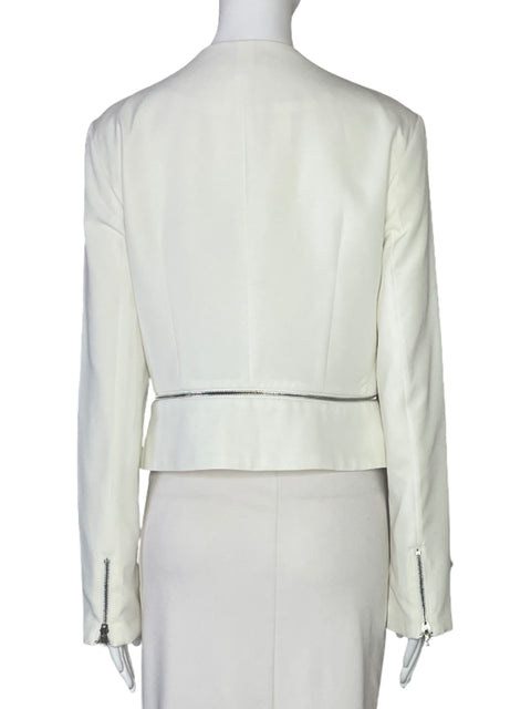Chaqueta Ovi Cremallera Blanco-Talla L