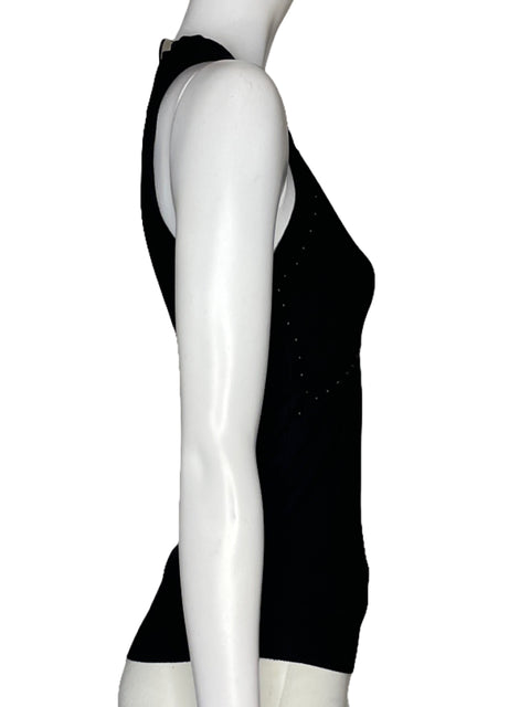 Blusa Zara Tachas Sin Mangas Negro - Talla M