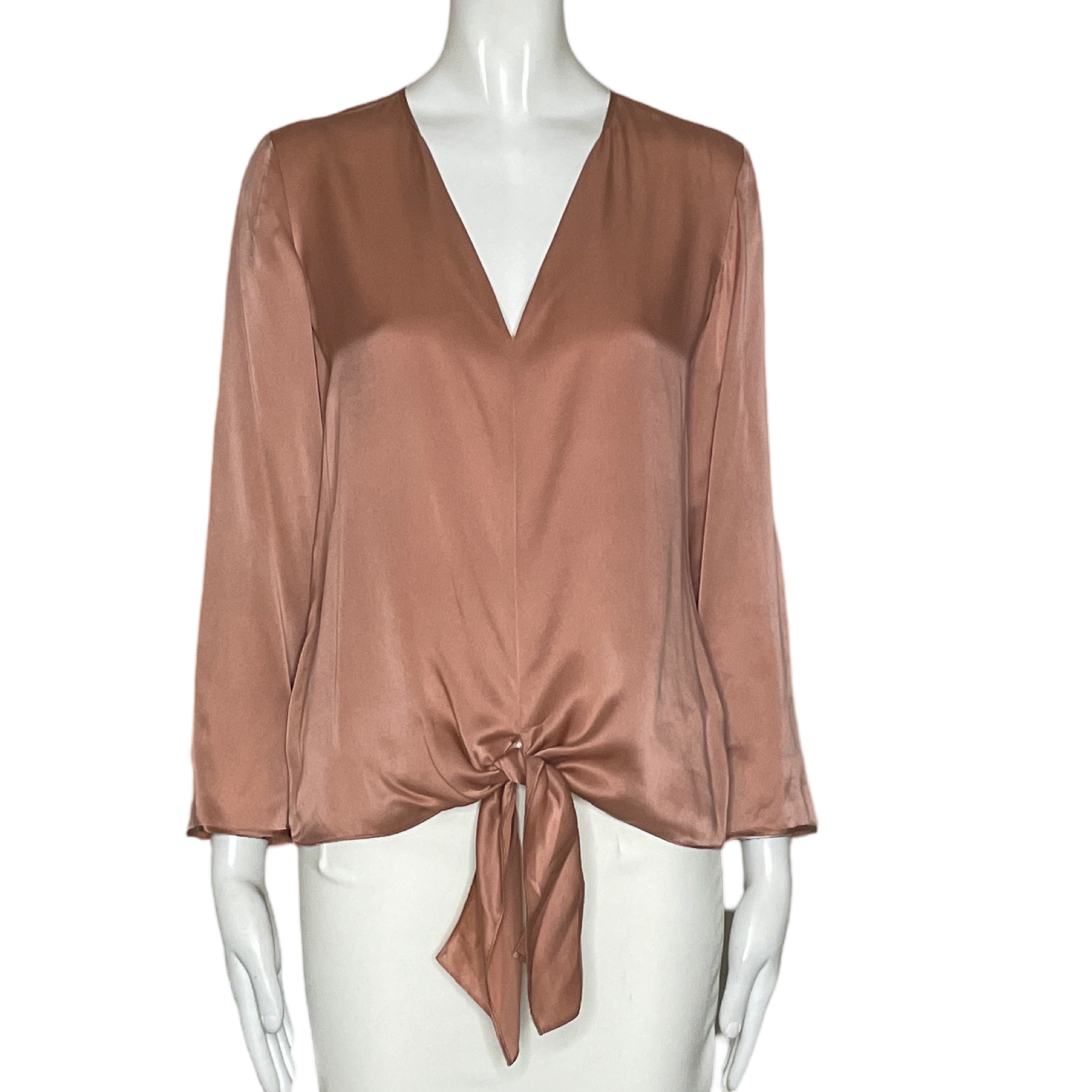 Blusa Massimo Dutti Fluida Satinada Rosado-Talla 4