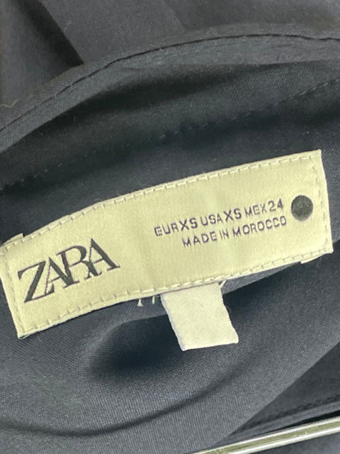 Falda Zara Globo Mini Azul-Talla XS