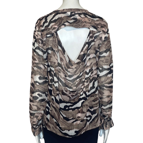 Blusa Jennifer Lopez Camuflaje Marron-Talla M