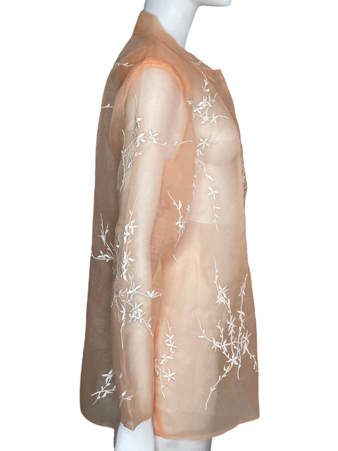 Camisa Ann Gerlin Bordado Hombreras Naranja-Talla 14