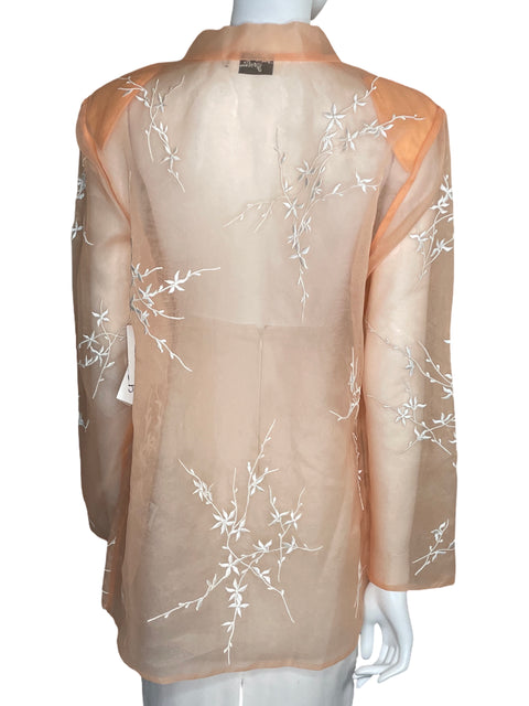 Camisa Ann Gerlin Bordado Hombreras Naranja-Talla 14