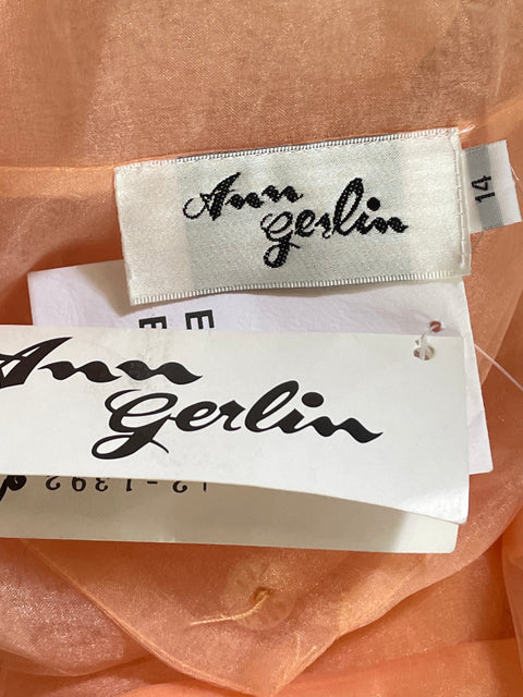 Camisa Ann Gerlin Bordado Hombreras Naranja-Talla 14