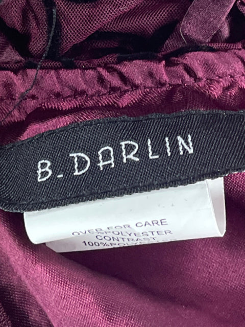 Vestido B.Darlin Rosas Tiras Rojo-Talla 5