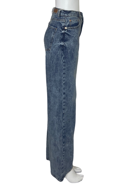 Pantalon Naf Naf Denim Flare Azul-Talla 8