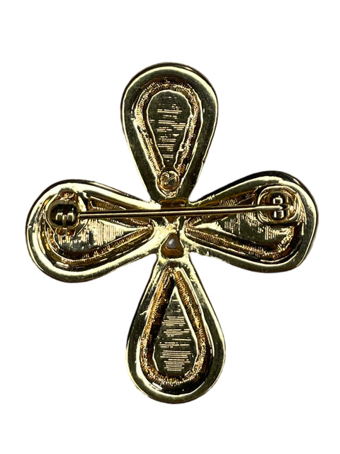 Broche Swarovski Gripoix Multicolor Dorado-Talla U