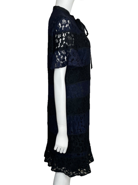 Vestido Julia Jordan Enaje Bicolor Negro-Talla 14