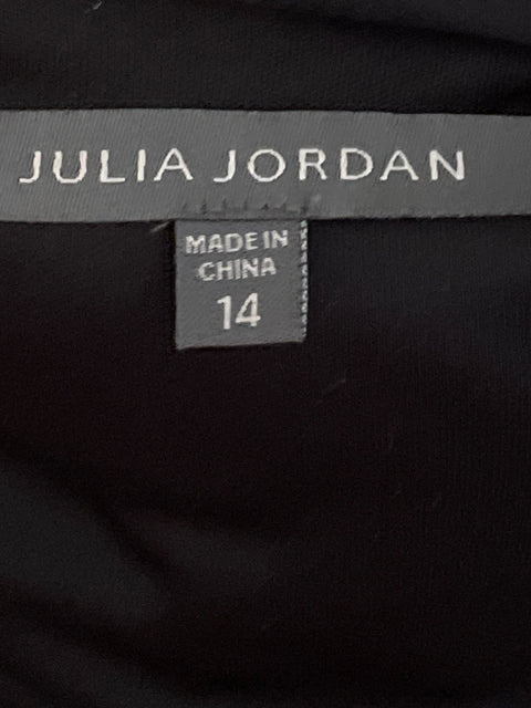 Vestido Julia Jordan Enaje Bicolor Negro-Talla 14