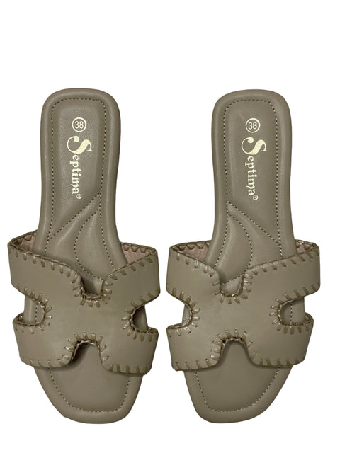 Calzado Septima Entrecruzadas Beige - Talla 38