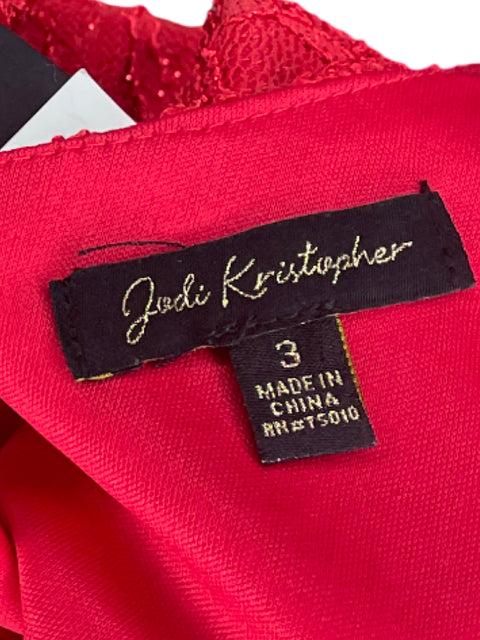 Top Jodi Kristopher Encaje Brillo Rojo-Talla 3