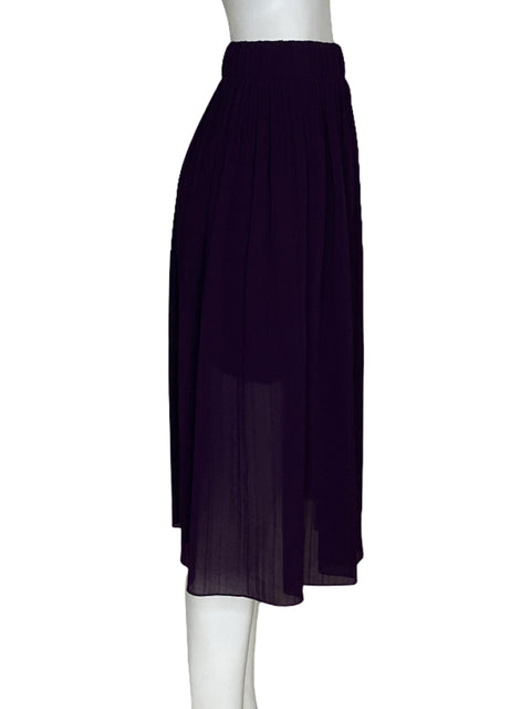 Falda Zara Plisada Rojo Vino-Talla M