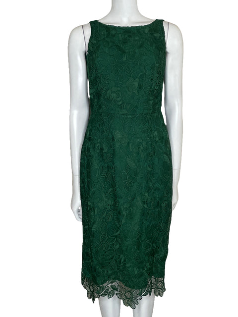 Vestido Massimo Dutti Encaje Sin Mangas Verde-Talla 8