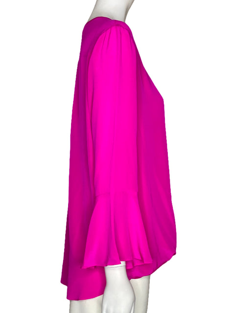 Blusa Amanda Uprichard Fucsia Mangas Larga - Talla M