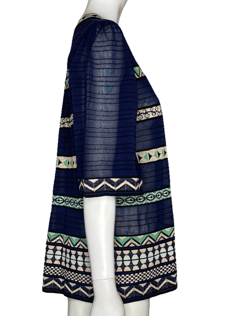 Blusa Missoni Estampado Azul - Talla 46