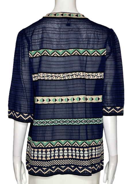 Blusa Missoni Estampado Azul - Talla 46