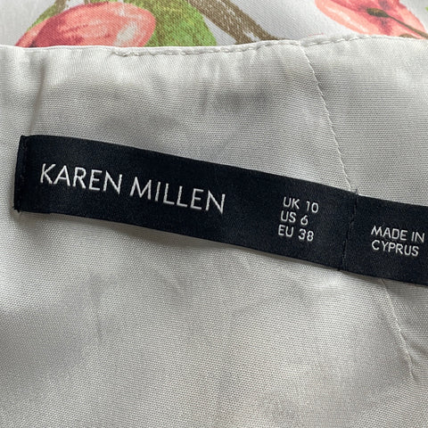 Vestido Karen Millen Midi Floral Azul-Talla 6