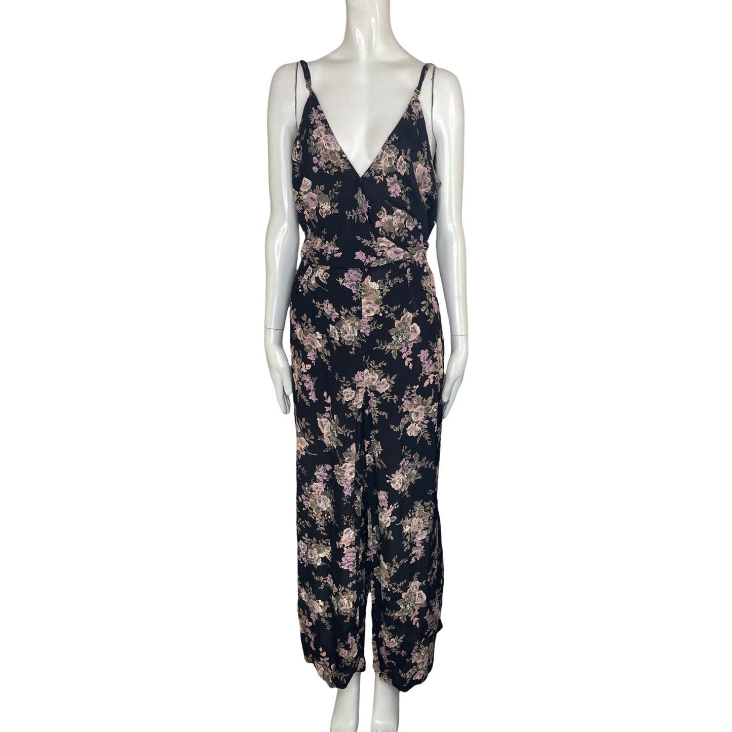 Mono FLYNN & SKYE Tiras Floral Negro - Talla L