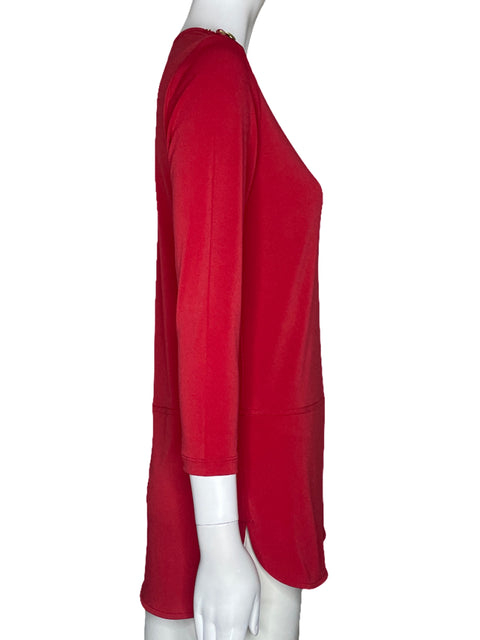 Blusa Ralph Lauren Botones Rojo - Talla XS