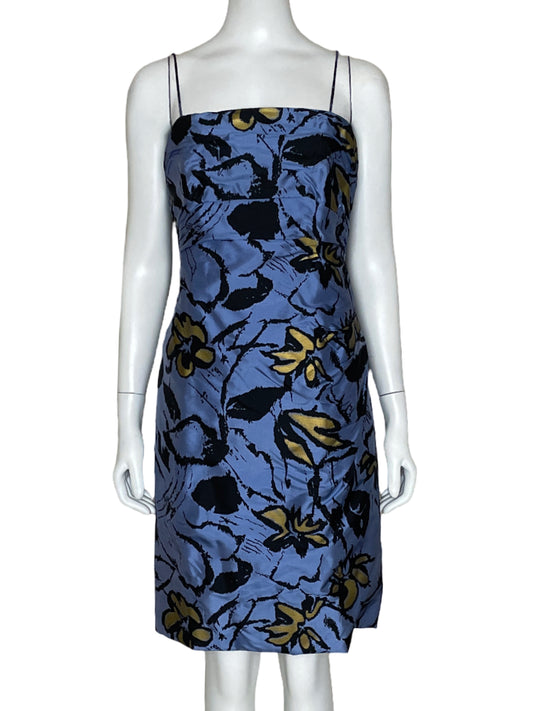 Vestido Maria Baratelli Escote Recto Azul-Talla 10