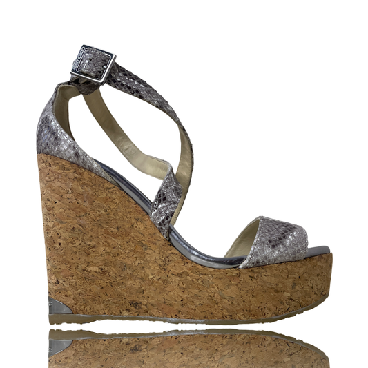 Calzado Jimmy Choo Platarforma Animal Print 
Beige- Talla 37.5