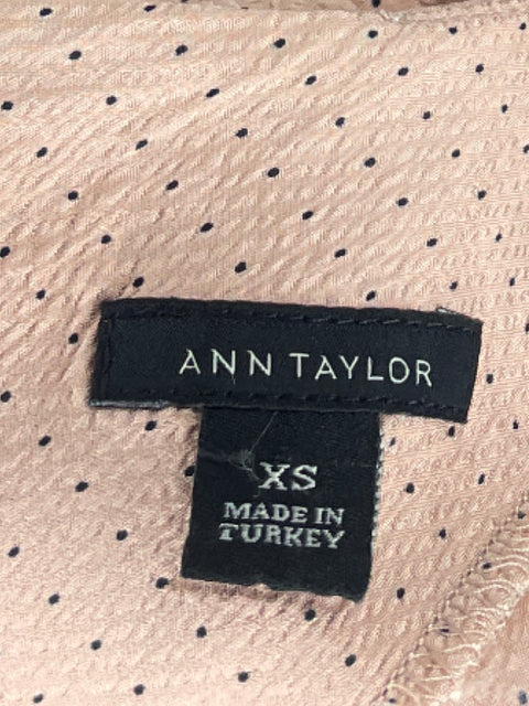 Blusa Ann Taylor Puntos Rosado - Talla XS