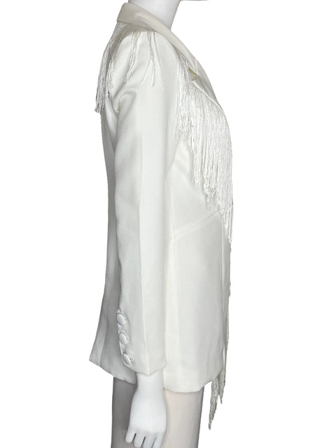 Blazer Nasty Gal Flecos Blanco-Talla 2