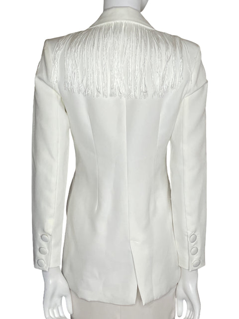 Blazer Nasty Gal Flecos Blanco-Talla 2