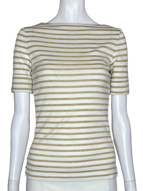 Blusa Ralph Lauren Lineas Beige - Talla XS