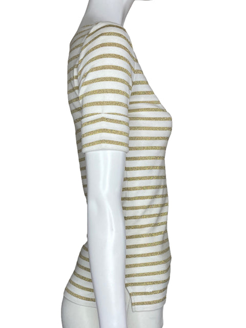 Blusa Ralph Lauren Lineas Beige - Talla XS