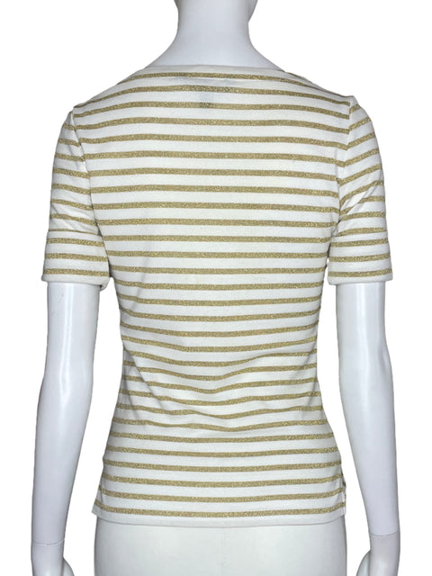 Blusa Ralph Lauren Lineas Beige - Talla XS