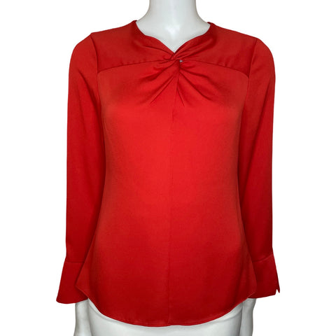 Blusa Karen Millen Manga Larga Naranja-Talla 6