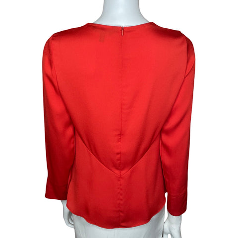Blusa Karen Millen Manga Larga Naranja-Talla 6