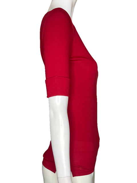 Blusa Ralph Lauren Mangas Larga Rojo - Talla XS