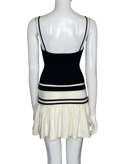 Vestido Meshki Ellison Contrast Knit Mini Negro-Talla S