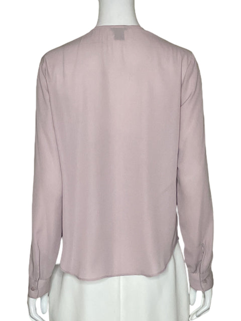 Blusa Ann Taylor Cuello V Rosado - Talla S