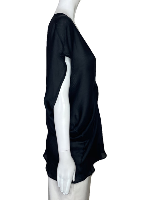 Blusa Banana Republic Cuello V Transparente Negro-Talla XXL