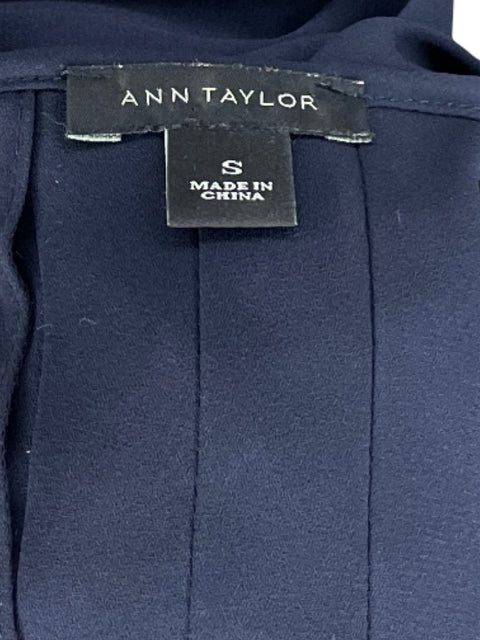 Blusa Ann Taylor Plisado Negro - Talla S