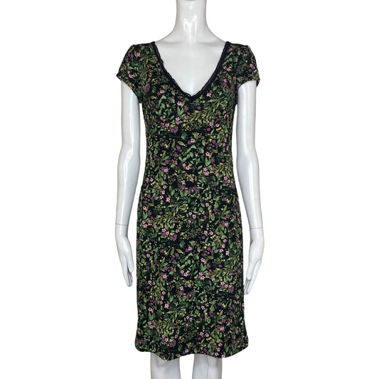 Vestido BCBG Estampado Flores Verde - Talla S