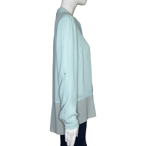 Camisa Tahari Arthur S. Levine Malla Verde-Talla M