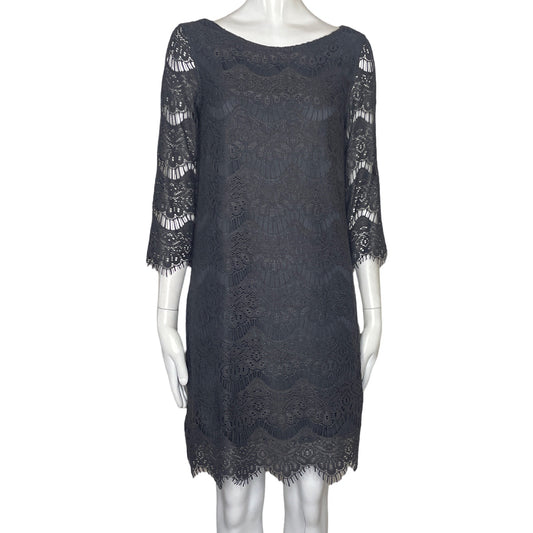 Vestido Zara Encaje Gris-Talla M