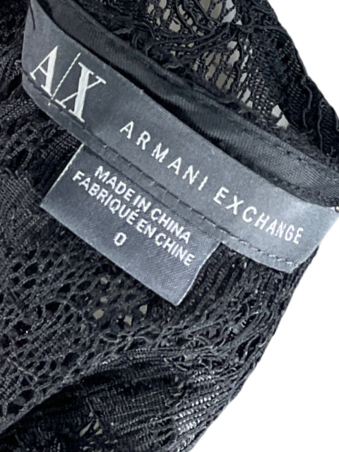 Vestido Armani Exchange Sin Mangas Encaje Negro - Talla 0