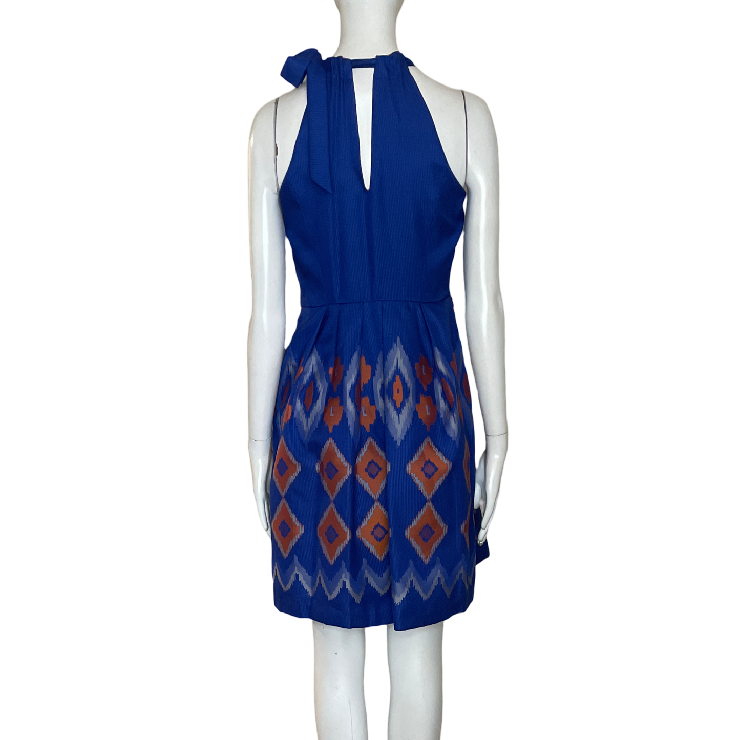 Vestido Eva Franco Halter Estampado Azul-Talla 6