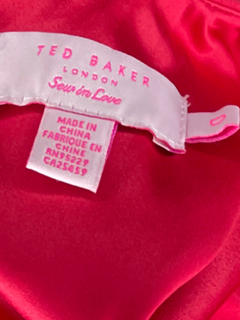 Vestido Ted Baker Lazos Rojo - Talla 0