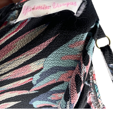 Mono Jasmin Vargas Flores Flores Negro-Talla S