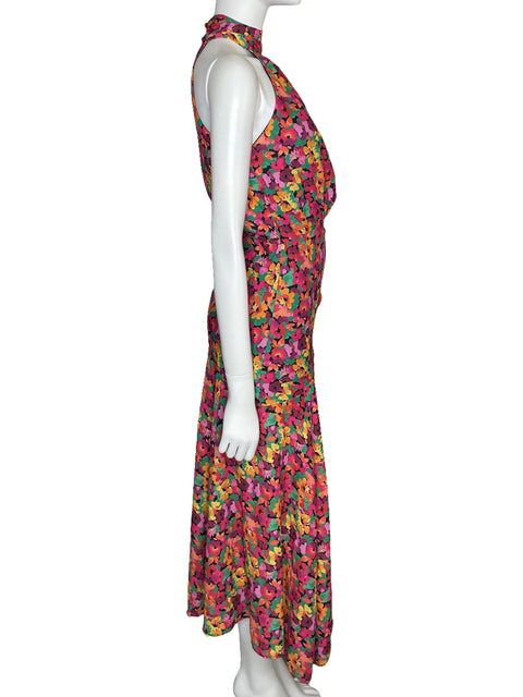 Vestido Dee Elly Midi Floral Rosado-Talla S