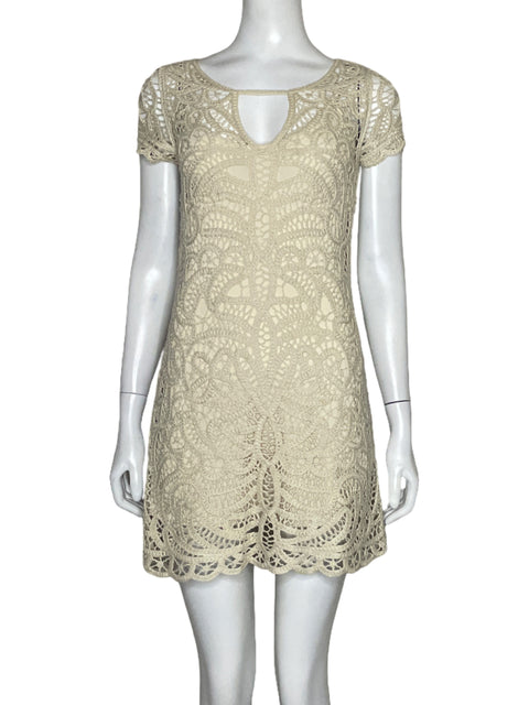 Vestido Bcbg Tejido Beige - Talla XS