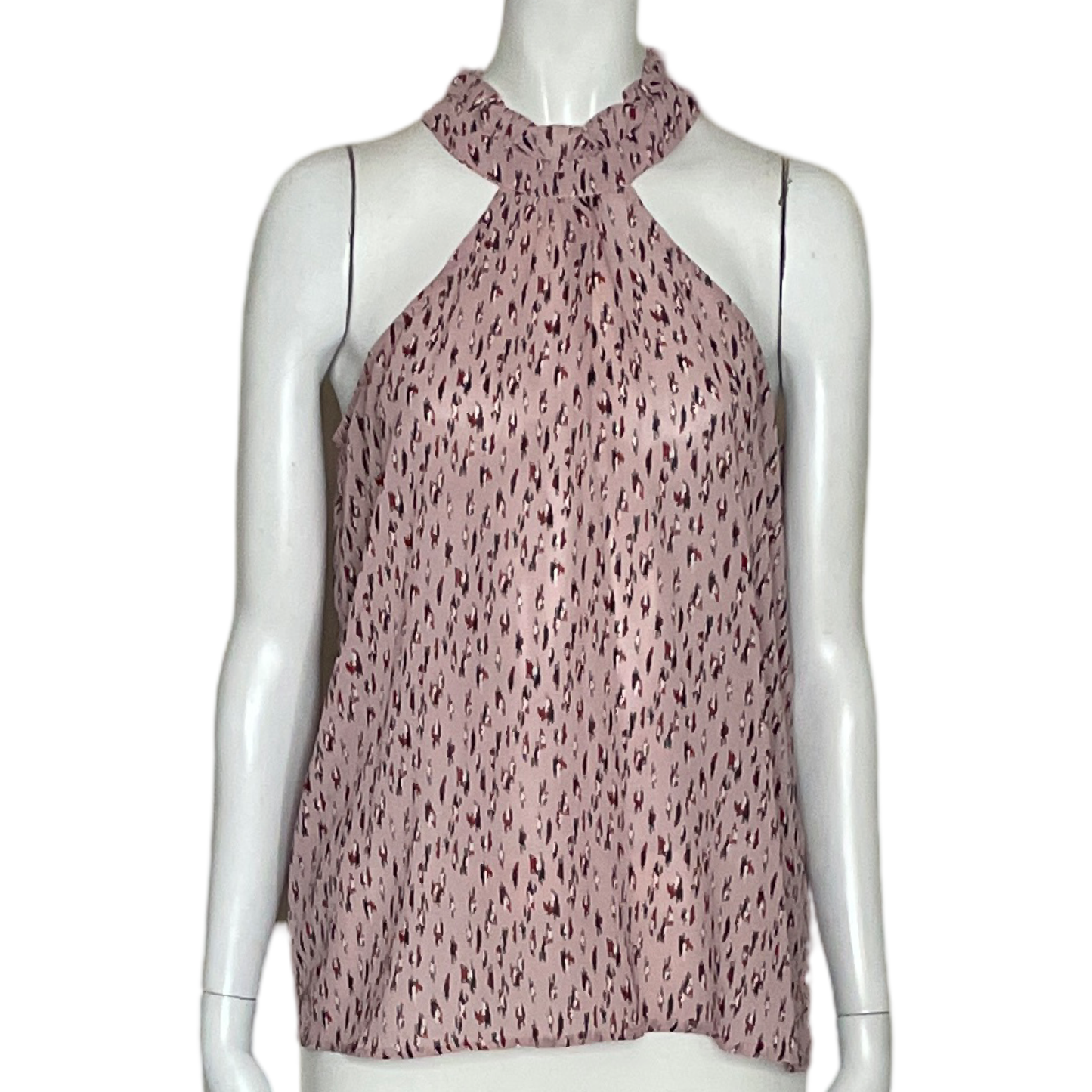 Blusa Miley+Molly Halter Estampada Rosado-Talla S