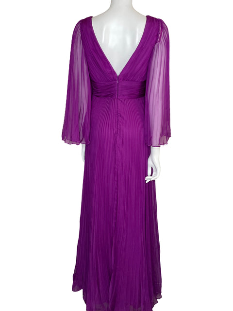 Vestido Cinderella Divine Plisado Morado-Talla 8
